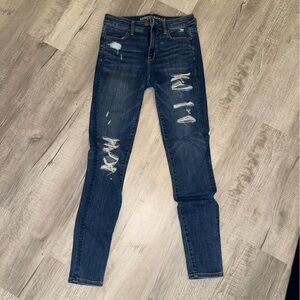 American Eagle Outfitters Dark Blue Skinny Jeans
